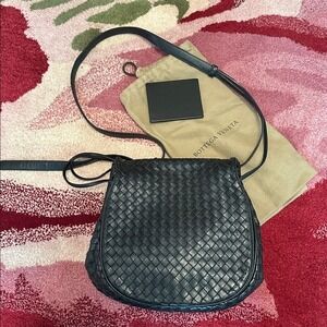 Bottega Veneta Black Intrecciato‎ Leather Shoulder Bag